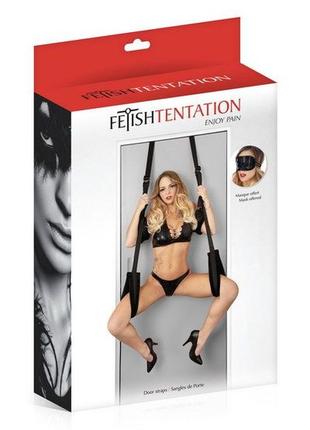 Секс-качалка на дверь fetish tentation door straps с маской на глаза