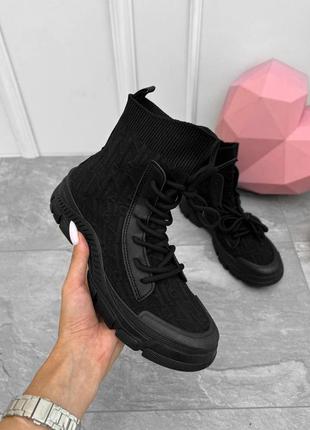 Женские ботинки enigma black вт7748(k6 4 - 00)5 фото