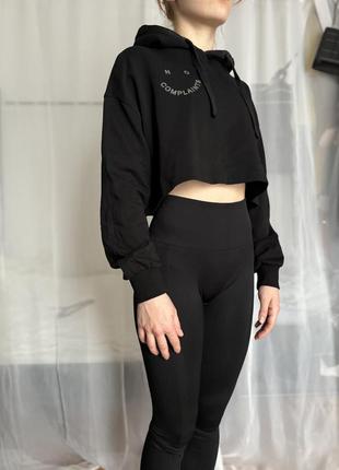 Короткая кофта, свитер с капюшоном 6