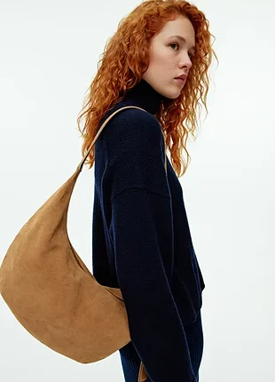 Замшева сумка півмісяць замшева arket 1206878