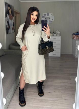 Стильное качественное женское платье миди цвета6 фото