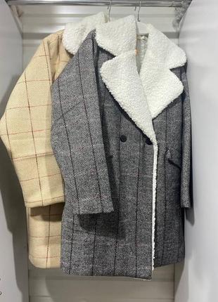 Стильное женское теплое зимнее кашемировое пальто5 фото