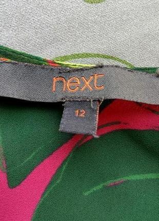 Блуза со змейкой на спинке, без рукавов, в крупные цветы р. 12/l - нюанс, от next7 фото