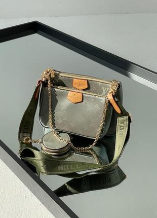 Женская сумка louis vuitton pochete multi green2 фото