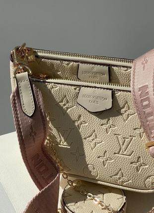 Женская сумка louis vuitton pochete multi cream1 фото