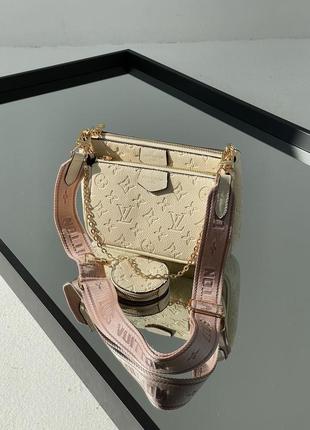 Женская сумка louis vuitton pochete multi cream4 фото