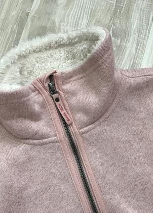 Функціональна флісова куртка толстовка tcm tchibo з теплоізоляцією плюшевий комір технологія snow tech мікрофліс пастельний рожевий7 фото