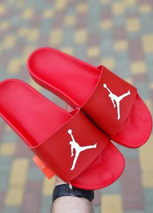 Шльопанці jordan червоні 🌶 smb
