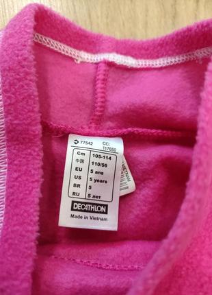 Теплые флисовые кофты h&amp;m, decathlon)я девочку 4-5-6 р.3 фото