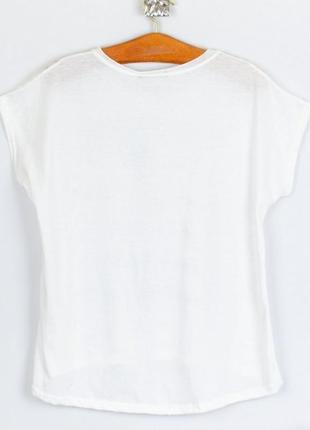 Стильна біла футболка з написом оверсайз великий розмір батал2 фото