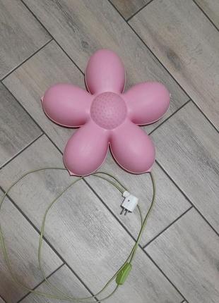Світильник дитячий  настінний ikea (ікеа) smila blomma ночник бра розовий