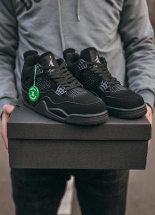 Кросівки жіночі air jordan retro 4 black cat