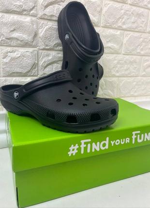 Кроксы сабо crocs classic black унисекс все размеры в наличии