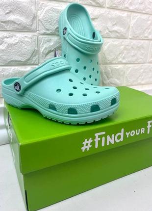 Крокси сабо crocs classic classic mint/green усі розміри у наявності