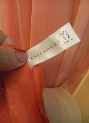 Debut debenhams вечернее шифоновое платье градиент британия7 фото