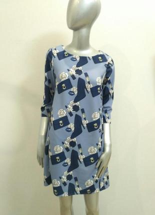 Супер модное платье цветной принт туфельки