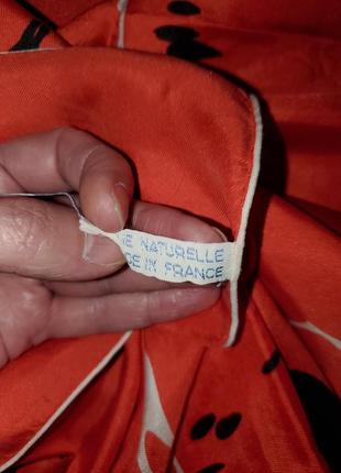 Винтажный  шёлковый аутентичный шейный платок франция на сумку4 фото