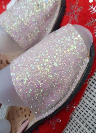 Волшебные нежные босоножки сандалии менорка менорки блестящие блестки frailera 352 фото