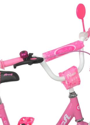 Велосипед детский prof1 y1211 12 дюймов, розовый4 фото