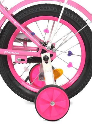 Велосипед детский prof1 y1211 12 дюймов, розовый7 фото