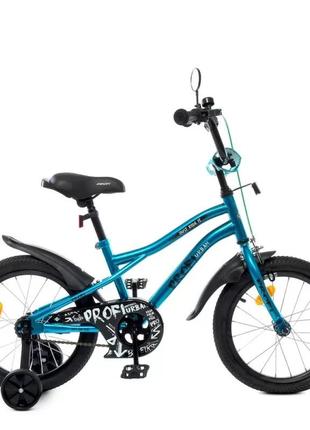 Велосипед детский "urban" prof1 y16253s-1 16д, skd75, бирюзов, фонарь, зв,зеркало3 фото