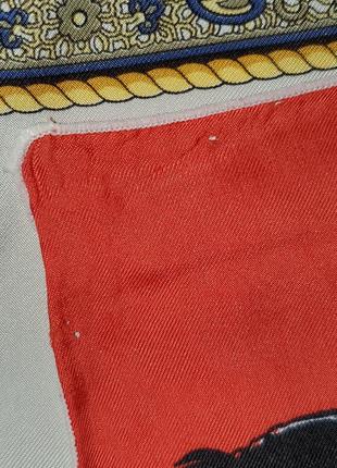 Винтажный  шёлковый аутентичный шейный платок франция на сумку8 фото