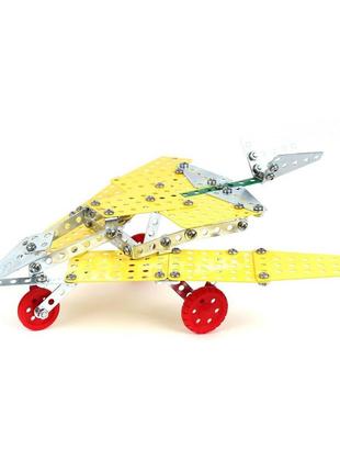 Детский конструктор металлический "самолет-невидимка" технок 4869txk, 183 детали