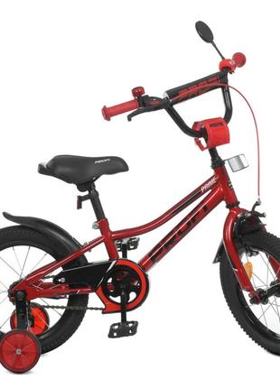 Велосипед детский prof1 y14221-1 14 дюймов, красный