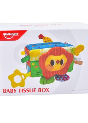 Розвиваюча гра "baby tissue box" he8054 з прорізувачем5 фото