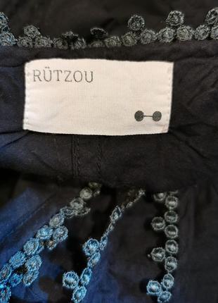 Блуза коттон хлопок rutzou с кружевом5 фото