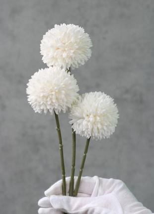 Штучна гілка, квітка часнику, колір білий, 29 см. квіти преміумкласу для інтер'єру, декору, фотозони