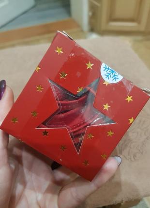 Трусики стринги красные в золотую звездочку стринги бикини в новогодней упаковке sinsay l2 фото