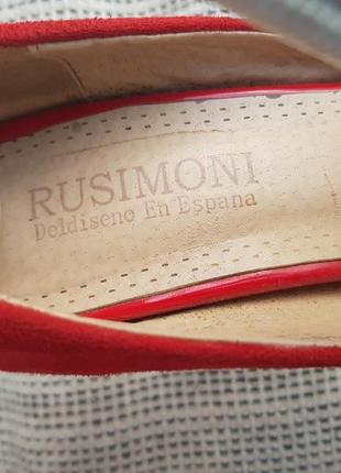 Элегантные аккуратные нарядные красные классические туфли rusimoni испания 3710 фото