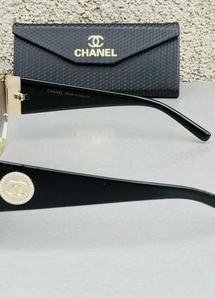 Chanel окуляри маска жіночі сонцезахисні чорні з градієнтом4 фото
