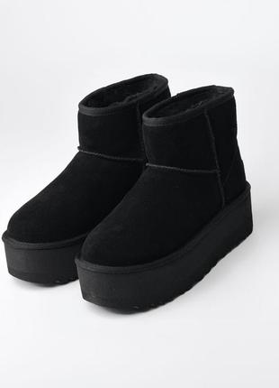 Угги ugg classic mini platform black