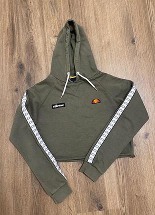 Кроп-топ худі ellesse з лампасами хакі м