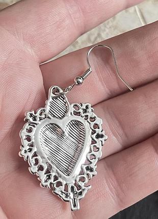 Готические серьги-сердечки-ведьмы сердце вампира готический крест талисман