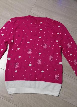 Новогодний свитер, свитер с оленем, праздничный свитер, тёплый свитер8 фото