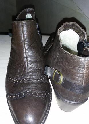 Кожаные утепленные ботинки rieker размер 40- 40 1/2 (27 cм)2 фото