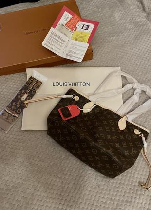 Сумка шопер в стилі louis vuitton з канви прєміум топова комплектація