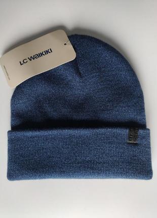 Шапка beanie lc waikiki blue меланж, one size