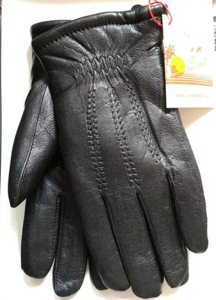 Рукавицы мужские кожаные, на меху, зимние, очень теплые, размер 10,5 длина- 24,3 см8 фото