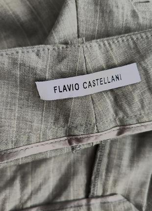 ♥️1+1=3♥️ flavio castellani италия женские шерстяные брюки в полоску5 фото