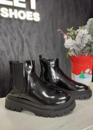 Лаковые ботинки-челси zara 🔥