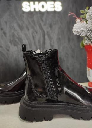 Лаковые ботинки-челси zara 🔥3 фото