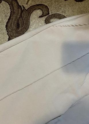 Трендові брюки палацо молочного кольору зі стрілками висока посадка3 фото