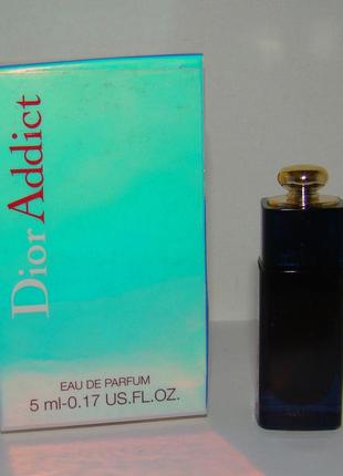 Миниатюра dior addict christian dior 5мл. оригинал. старый выпуск.2 фото