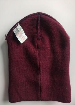 Шапка beanie atmosphere  , вишневая, one size4 фото