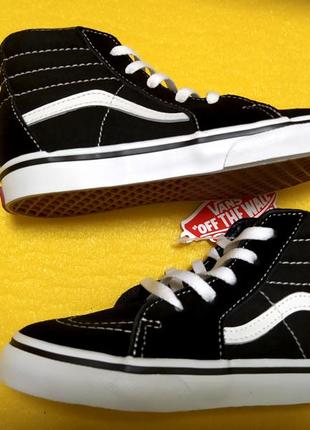 Vans.оригинал.есть видеообзор.из англии.есть видеообзор.сникерсы sk8-hi с замшевыми вставками.9 фото