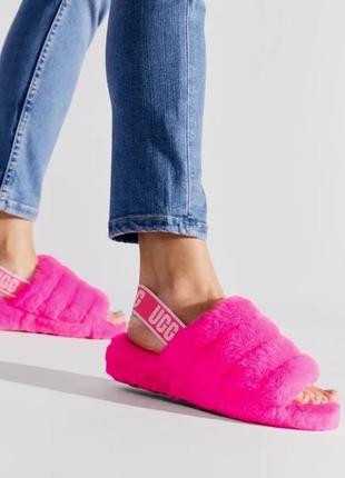 Ugg “fluff” slide  женские пушистые сандалии-тапочки1 фото